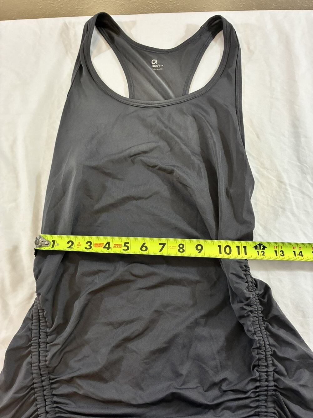 GAP GapFit Tank Top Gray Size M Racerback Side Cinch